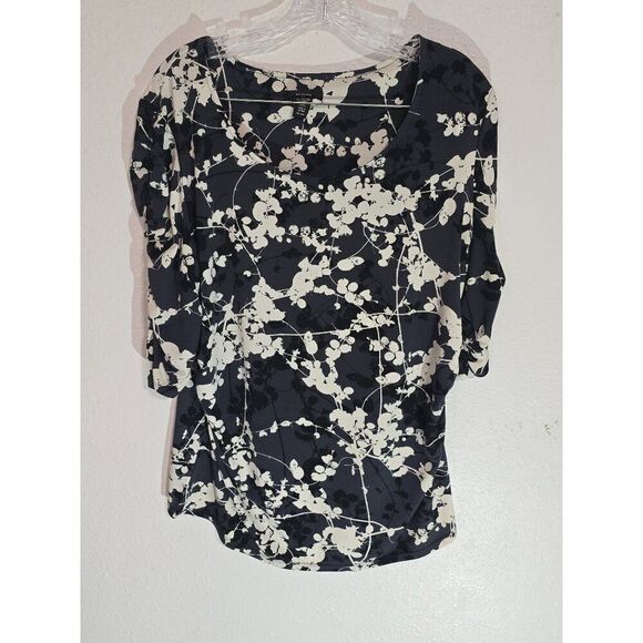 Alfani Womens Stretch Blouse Top Ruched Sleeves  Sz XL - Picture 1 of 7